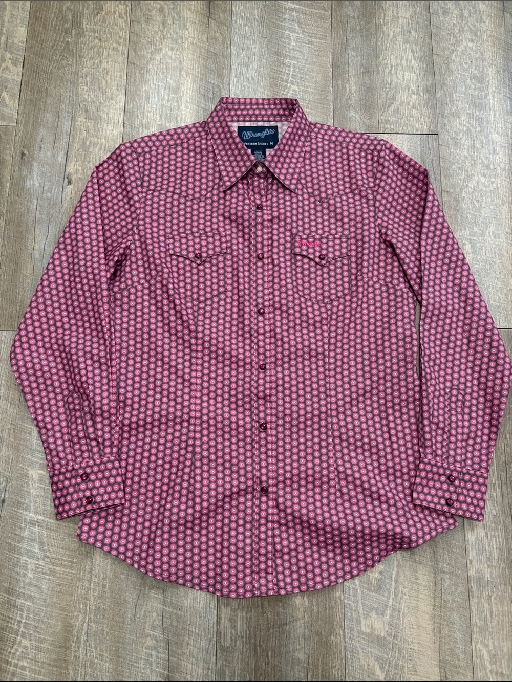 Wrangler Western Shirts Bucking Cancer Button-Down Shirt